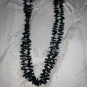 Genuine black obsidian necklace